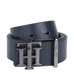 Tommy Hilfiger Navy Leather Reversible Belt for Men-image-29