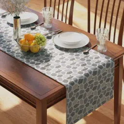 Petal Home Mosaic Grey Cotton 300 GSM Table Runner-41