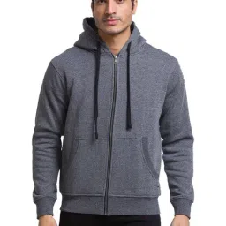 Parx Grey Regular Fit Hooded Sweatshirts-image-32