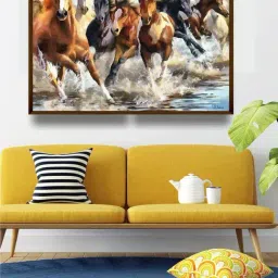 The Art House Abstract Multicolor Canvas Painting-28