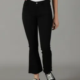 SHOWOFF Black Relaxed Fit High Rise Jeans-image-72