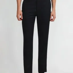 Arrow New York Blue Slim Fit Checks Trousers-image-34