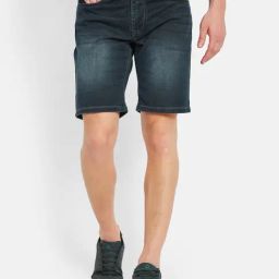Octave Navy Regular Fit Denim Shorts-48