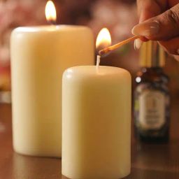 Pure Home and Living Wax White Lavender & Chamomile Pillar Candle (Small)-image-97