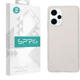 Sprig Liquid Silicone Back Cover for POCO F5 5G (White)-image-95