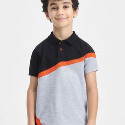 BONKIDS Boys Colourblocked Polo Collar Cotton T-shirt-picture-15