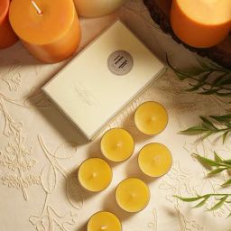 Pure Home and Living Mustard Oud Tea Lights - Set of 6-10