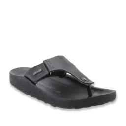 Aerowalk Men's Black T-Strap Sandals-picture-37
