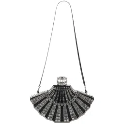 Odette Grey Embellished Clutch image 5