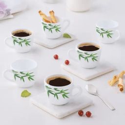 Larah by Borosil Multicolor Ceramic Opalware Tea Cup - Set of 6 90ml-26