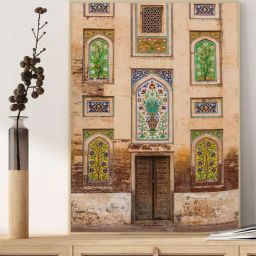 Indian Classic Art Multicolor Canvas Abstract Wall Art-20