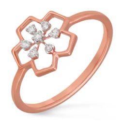 Malabar Gold and Diamonds 18k IGI Certified Diamond Rose Gold Ring for Women-picture-16