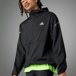 adidas Black Regular Fit Ultimate Running Hooded Jacket-7