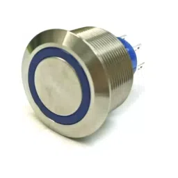 RS PRO Illuminated Push Button Switch Panel Mount 25.2 mm Cutout DPDT Blue LED 250 V AC, 1759017-picture-6