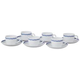 Larah by Borosil White Ceramic Opalware Cup and Saucer Set of 12 140ml-21