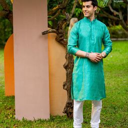 Sanwara Men Green Kurta with Churidar-picture-50