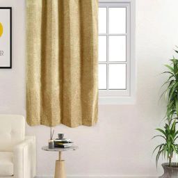 Saral Home Gold Polyester Tic-Tac Curtain-31