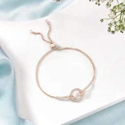 Peora Rose Gold Flexible fit Bracelets for Women-image-25