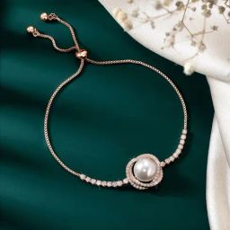 Peora Rose Gold Flexible fit Bracelets for Women-image-72
