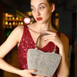 Odette Silver Embellished Clutch-picture-19