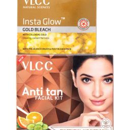 VLCC Anti Tan Single Facial Kit & Insta Glow Gold Bleach Combo-20