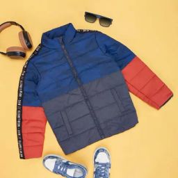 YU by Pantaloons Kids Multicolor Color Block Full Sleeves Jacket-picture-19