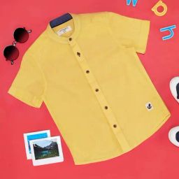 Pantaloons Junior Goldfinch Yellow Cotton Regular Fit Shirt-image-31