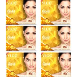 VLCC Gold Facial Kit for Luminous & Radiant Complexion - Pack of 6-15