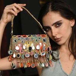 Odette Multicolor Embellished Clutch-image-95