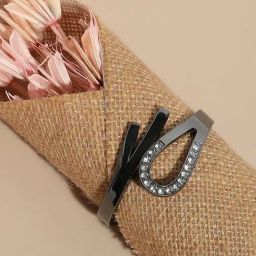 Sohi Embellished Bow Dark Silver Bracelet for Women & Girls-44