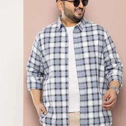 Sztori Men Plus Size Original Checked Casual Shirt-image-88
