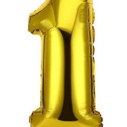 Bubble Trouble English Alphabet Letters Foil Letter Balloons for Party Decoration Number 1- Gold-27