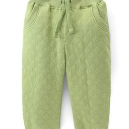 Babyhug Cotton Looper Full Length Lounge Pant With Solid Colour - Green-image-77