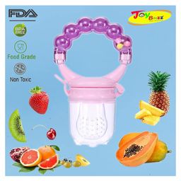 Joy Buzz Rattle style Food & Fruit Nibbler Cum Pacifier  - Purple-91