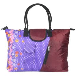 Kuber Industries Shopping Bag For Grocery Waterproof Shoulder Bag With Lock System Bag for Man & Woman And Front Side Pocket & Zipper,Assorted,-57
