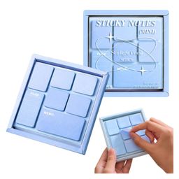 Bunie Self-Adhesive Memo Pad 4 Sizes Sticky Notes 210 Sheets Blue-image-27