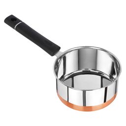 Omega Stainless Steel Copper Bottom Saucepan - 16.5 cm, 1.6 Ltrs (11", 22G) | Gas Stove Compatible-26
