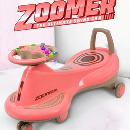 Kids Swing Car with Light & Music - Red-13