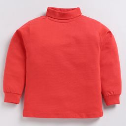 Nottie Planet Cotton Knit Full Sleeve Solid Tee - Red-image-93