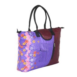 Kuber Industries Shopping Bag For Grocery Waterproof Shoulder Bag With Lock System Bag for Man & Woman And Front Side Pocket & Zipper,Assorted, image 2