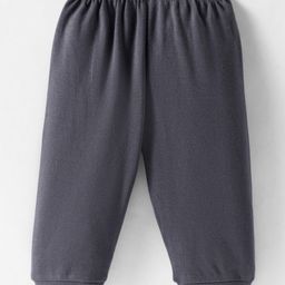 Tango Interlock Knit Full Length Lounge Pant with Zebra Print - Charcoal Grey image 2