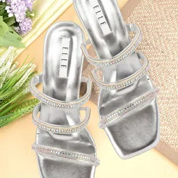 ELLE Women Embellished Ethnic Block Sandals-54