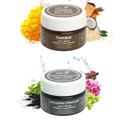 Rustic Art Set Of 2 Geranium Charcoal & Sandal Face Wash -50 g Each-image-57
