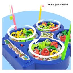 Crackles Musical Board Fish Game with Rotating Pond Pretend Play Fishing Game for Kids with Multiple Fishes and 4 Fishing Rods and 4 Swimming Ponds - Multi Color |Skill Development Toy- Color may Vary image 4