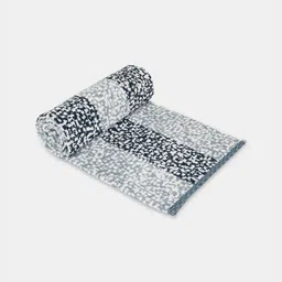 Living scapes by Pantaloons Teal & Black 1 Printed Cotton 520 GSM Bath Towel-21