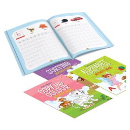 maple press Brain Booster Activity Book Set Pack of 6 Books Colourful Pages Mathematics, Sorting Copy and Colour Pencil Control Alphabet Capital Letters Small Letters - English image 5