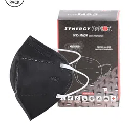 Action Unisex Pack Of 15 Black Solid 5-Ply Reusable N95 Masks-34