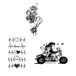 VOORKOMS Set Of 3 Matte Finish Realistic Semi Temporary Waterproof Body Tattoo-picture-24