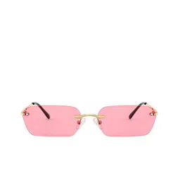 Mast & Harbour Unisex Square Sunglasses with UV Protected Lens Rimless pink image 4