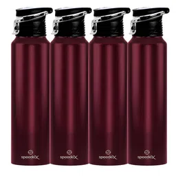 Speedex Maroon Set of 4 Stainless Steel Colourblocked Water Bottle-73